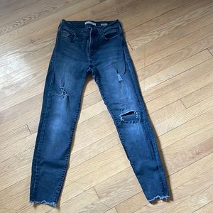 Mavi black distressed jeans size 28